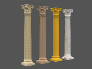 corinthian column 05 Modelo 3D
