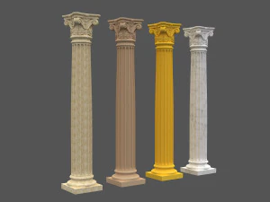 coluna cor&iacute;ntia 05 Modelo 3D