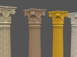 corinthian column 05 Modelo 3D