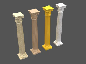 coluna cor&iacute;ntia 05 Modelo 3D