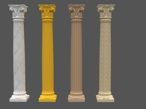 corinthian column 05 Modelo 3D
