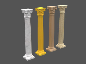 corinthian column 05 Modelo 3D