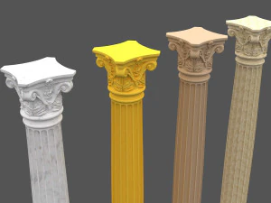 coluna cor&iacute;ntia 05 Modelo 3D