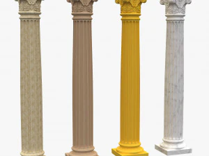 coluna cor&iacute;ntia 05 Modelo 3D