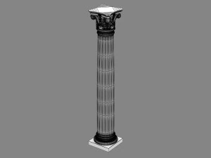 coluna cor&iacute;ntia 05 Modelo 3D