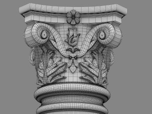 corinthian column 05 Modelo 3D