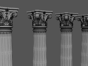 coluna cor&iacute;ntia 05 Modelo 3D