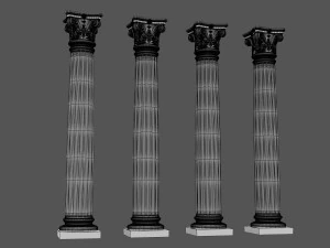 coluna cor&iacute;ntia 05 Modelo 3D