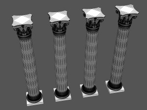 corinthian column 05 Modelo 3D
