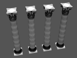 coluna cor&iacute;ntia 05 Modelo 3D