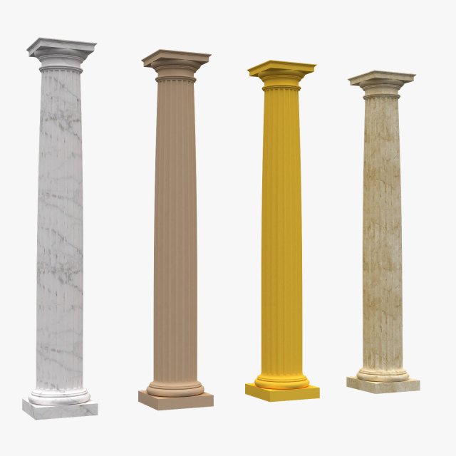 corinthian column 06 3D Model .c4d .max .obj .3ds .fbx .stl .blend 
