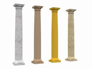 corinthian column 06 3D Model