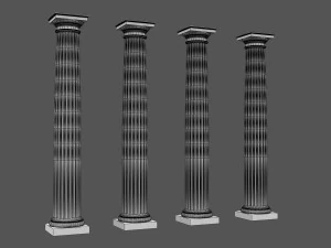 coluna cor&iacute;ntia 06 Modelo 3D