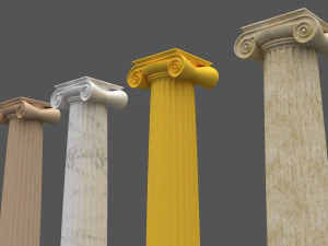 コリント式柱 07 3Dモデル