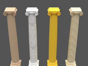 コリント式柱 07 3Dモデル