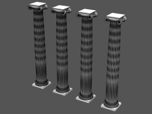コリント式柱 07 3Dモデル