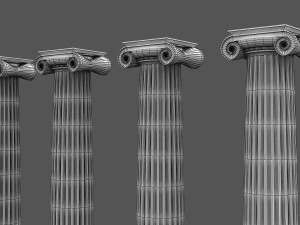 コリント式柱 07 3Dモデル
