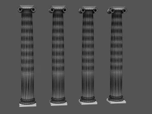 コリント式柱 07 3Dモデル