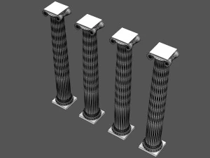 コリント式柱 07 3Dモデル