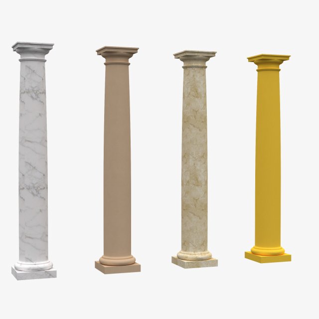 corinthian column 08 3D मॉडल .c4d .max .obj .3ds .fbx .stl .blend 