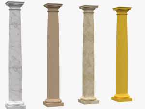 коринфська колона 08 3D Модель
