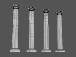 corinthian column 08 3D मॉडल