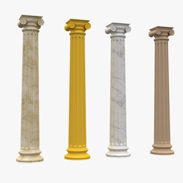 corinthian column 09 3D Model .c4d .max .obj .3ds .fbx .stl .blend 