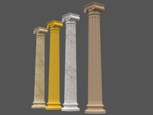corinthian column 09 3D Model