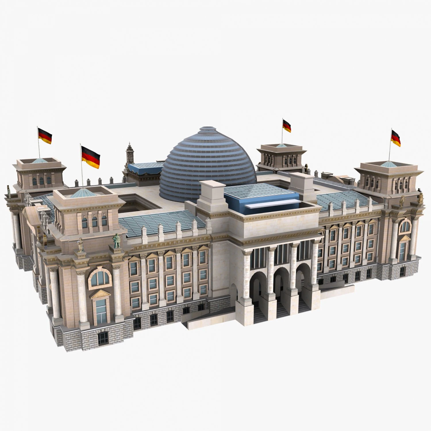 the reichstag 3D Model .c4d .max .obj .3ds .fbx .stl .blend