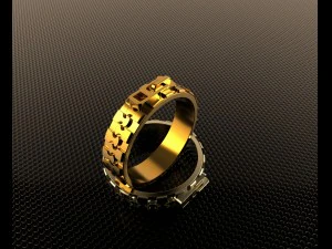 リングジッパーロック 3Dモデル