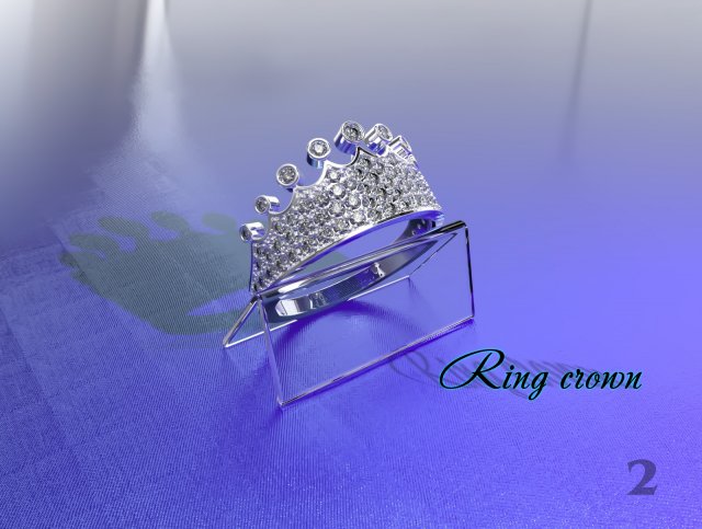 ring crown 3D Print Model .c4d .max .obj .3ds .fbx .stl .blend
