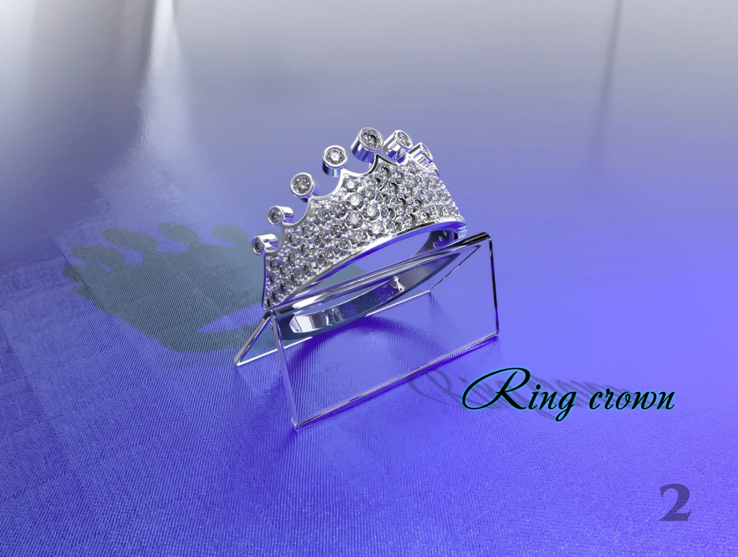 ring crown 3D Print Model .c4d .max .obj .3ds .fbx .stl .blend