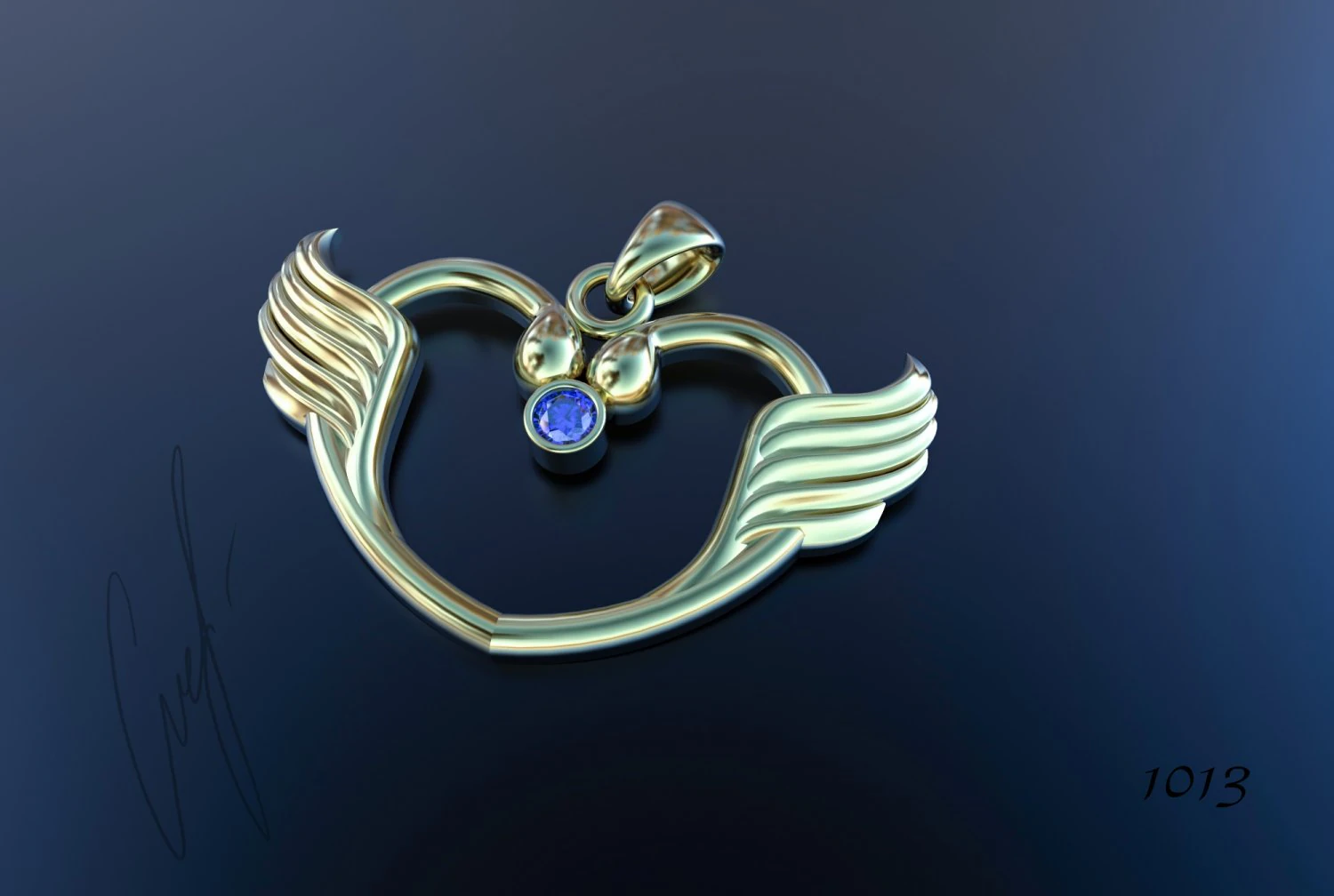 하트 펜던트 3D 프린트 모델 .c4d .max .obj .3ds .fbx .stl .blend 