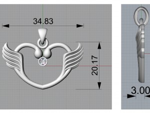 heart pendant 3D प्रिंट मॉडल