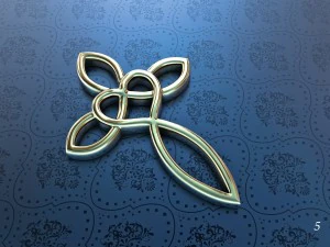 cuore incrociato Modello 3D