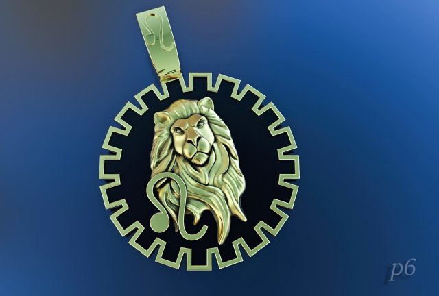 pendant lion 3D 모델 .c4d .max .obj .3ds .fbx .stl .blend 