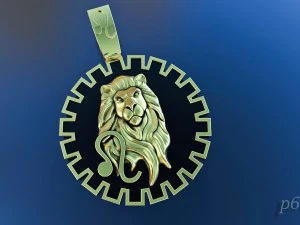 кулон лев 3D Модель