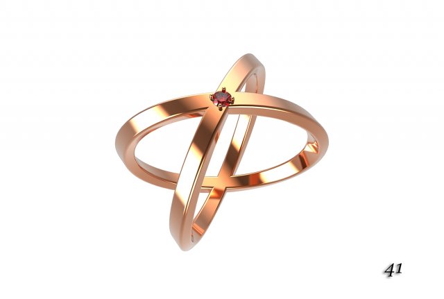 ring with stone 3D-printmodel .c4d .max .obj .3ds .fbx .stl .blend 