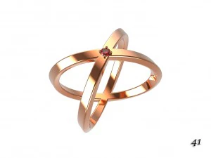 ring with stone 3D Print Model