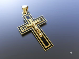 croce con smalto Modello di stampa 3D