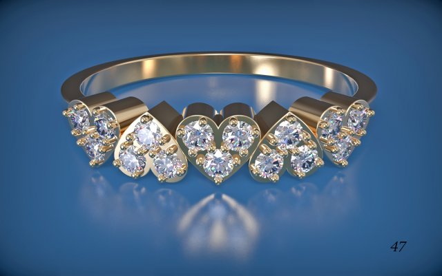 ring heart 3D मॉडल .c4d .max .obj .3ds .fbx .stl .blend 
