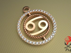 wisiorek z konstelacją rak&oacute;w Model do druku 3D