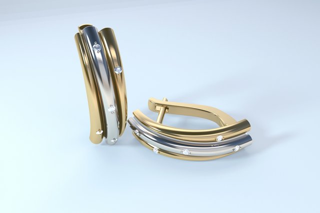diamond earrings 3D Принт Модель .c4d .max .obj .3ds .fbx .stl .blend 