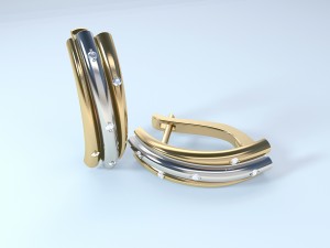 diamond earrings 3D Принт Модель