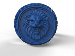 mens ring with a lion 3D Принт Модель