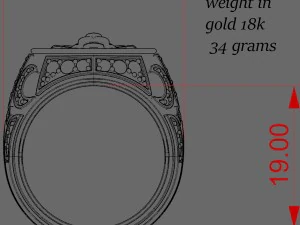 mens ring with a lion 3D Print Model