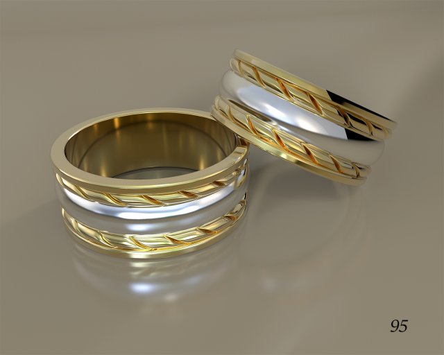 wedding rings 3D Model .c4d .max .obj .3ds .fbx .stl .blend 