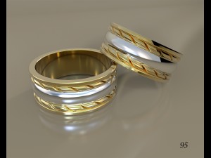 wedding rings 3D Model