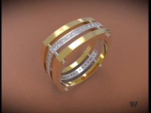 pierścionek z brylantem Model do druku 3D