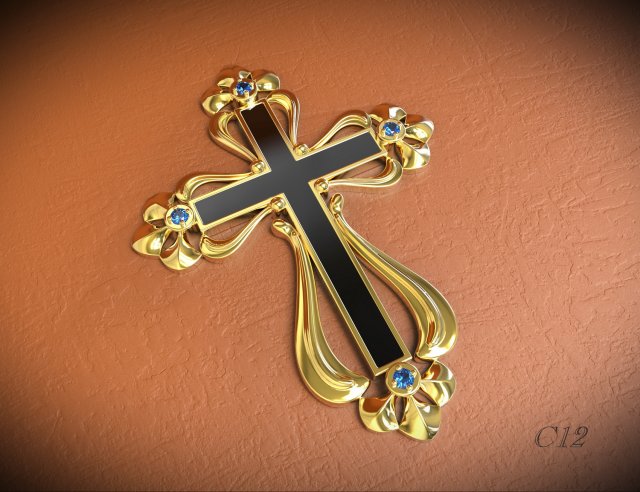 cross Model 3D .c4d .max .obj .3ds .fbx .stl .blend 